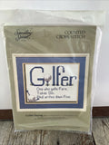 Something Special #50447 Golfer Saying Counted Cross Stitch Kit 14x11 Candamar Model