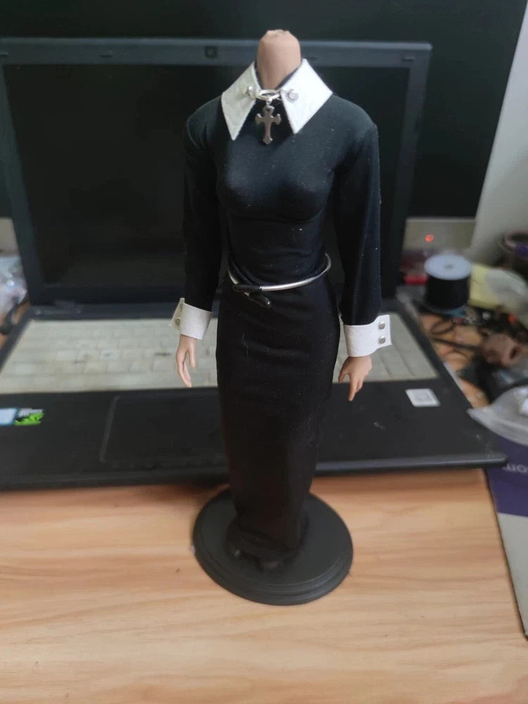 1Set 1/6 Retro Nun Bottoming Clothes Model Fits for 12" Female Action Figure Model