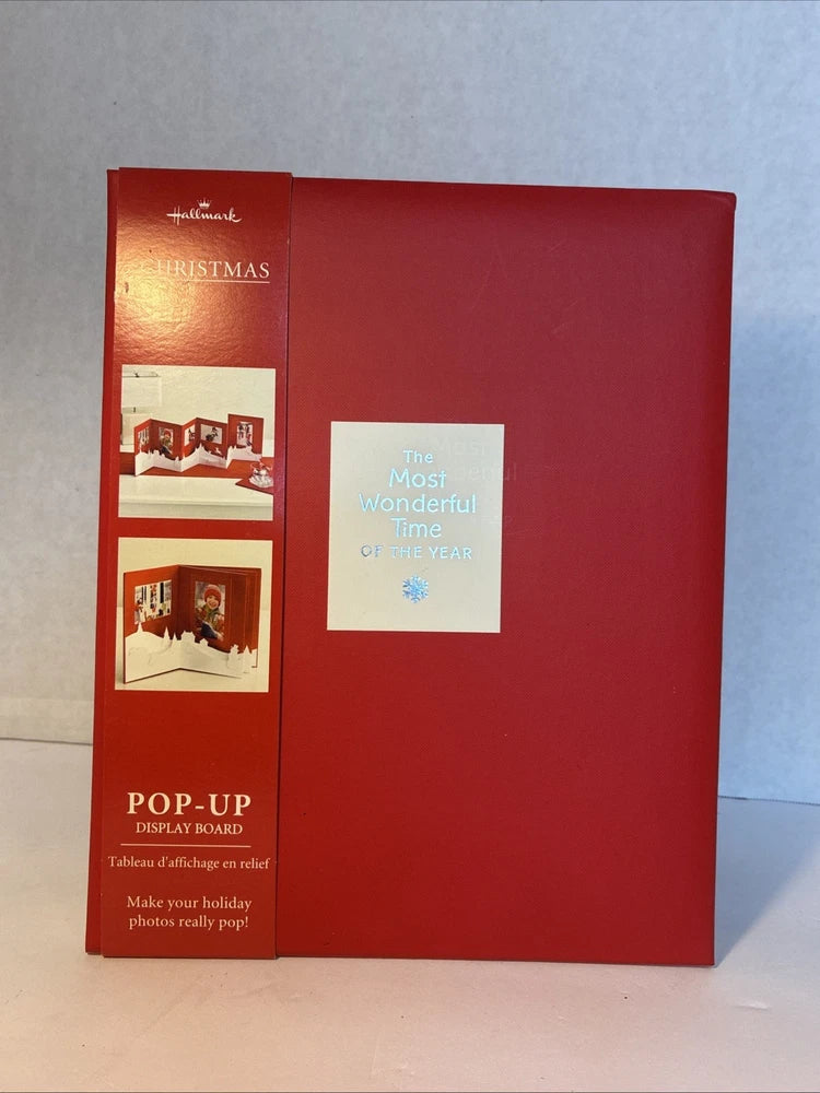 Hallmark Christmas Pop Up Photo Display Board Winter Scene Red & White Model