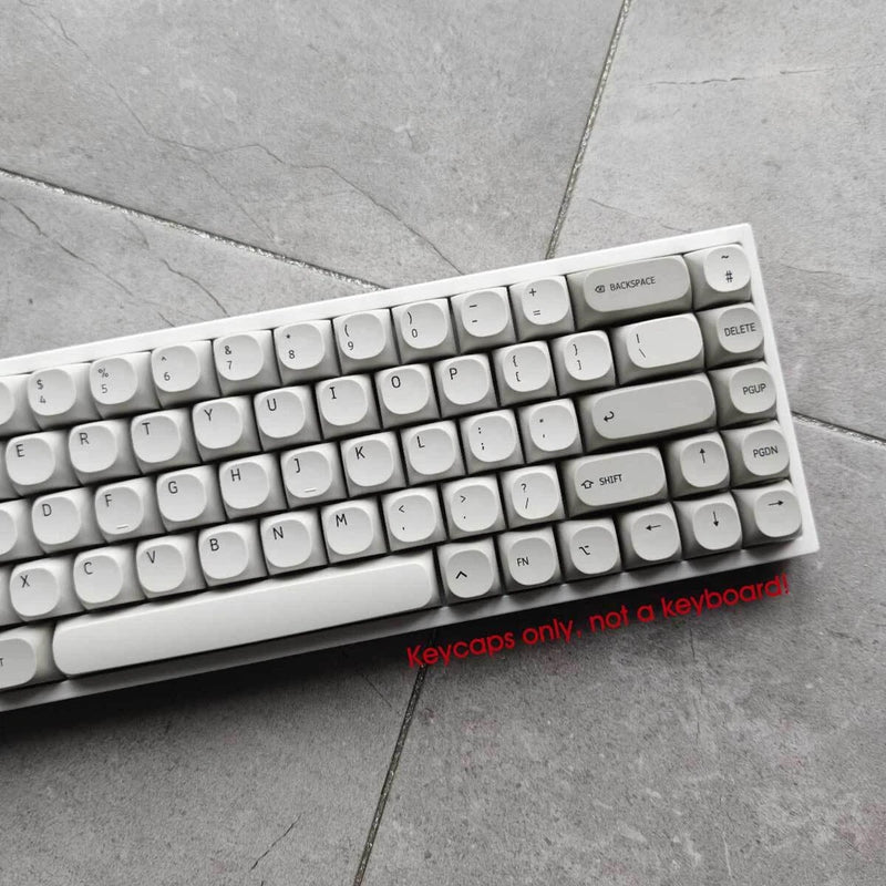 Ball Shape Retro Gray & White PBT Keycaps Set MA Profile for Cherry MX Keyboard Model