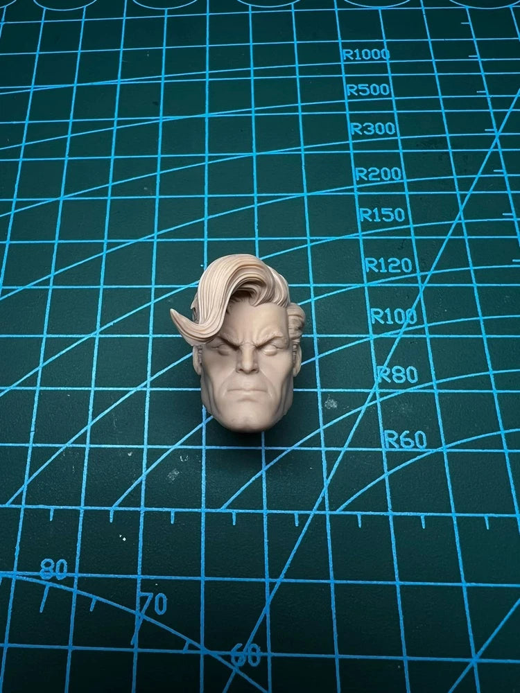 1/12  1/6 Unpainted Comics Black Return Superhero Head Carved Model Toys Model