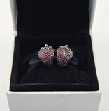 Pandora Sterling Silver Strawberry CZ Charm Bead 791899CZR-.08 Charms