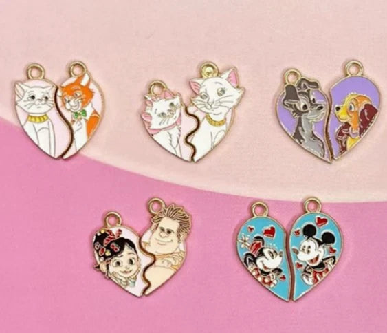 50pcs Cartoon Enamel Metal Charms Pendants key Jewelry Making Charms