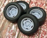 1/24 Scale: 15-inch ??Capless Chevy Rally?? Resin Wheels W/ Wide Rear Tires Model