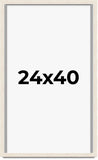 24x40 Shadow Box Frame White | 1.125 Inches Deep Real Wood Rustic Shadowbox Disp Model