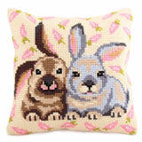 CdA stamped cross stitch kit cushion "Flopsy & Mopsy " 5185, 40x40cm, DIY Model