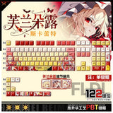 Anime Touhou Project Flandre Scarlet PBT Keycap 122pcs for Mechanical Keyboard Model