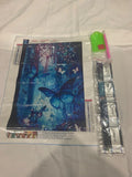 5D DIY Diamond Art Painting Kit Craft Blue Landscape Butterfly Model