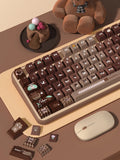 Lucky Bear Theme Keycap Set PBT Custom Keyboard Keycaps Cute Coffee Style 138 15 Model