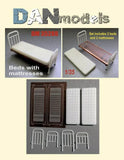 Dan Models 35288 - 1/35 Bed and mattress Set No. 2 pcs. 2 beds and 2 mattresses Model