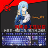 Rimuru Tempest Keycap Button PBT Cherry MX Sublimation 108 Keys Blue Xmas Gift Model