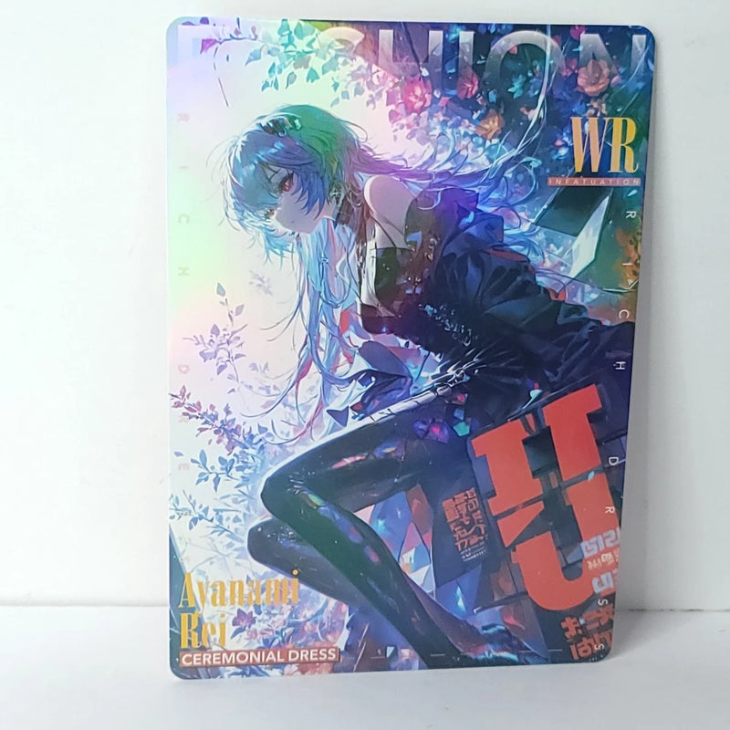 Ayanami Rei Holo Fashion WR Waifu Card Anime Girl Wall Art Oversized Board A5 Model