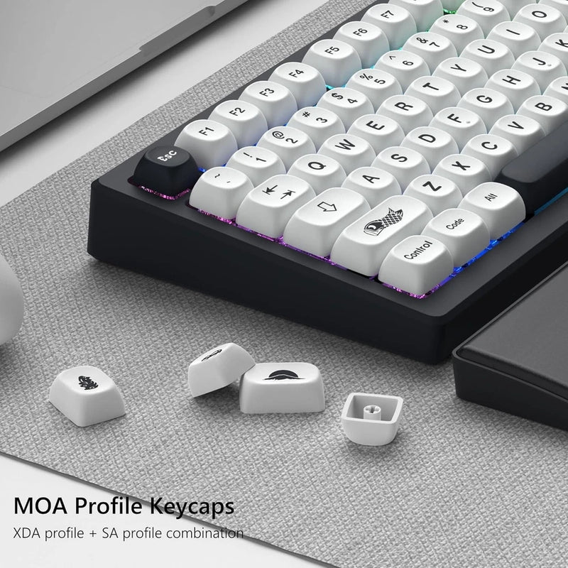 Womier PBT Keycaps, MOA Keycaps Dye-Sublimation, Japanese Style Model