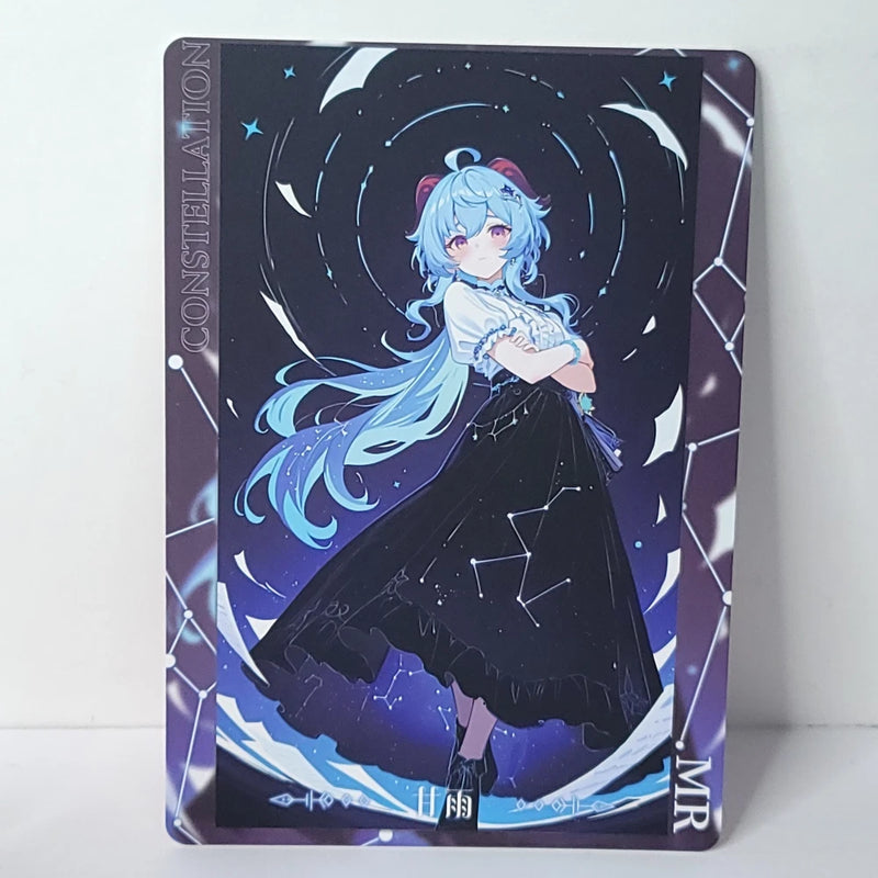 Ganyu Black Waifu Anime Card Constellation Girl Wall Art Oversized Board A5 Model