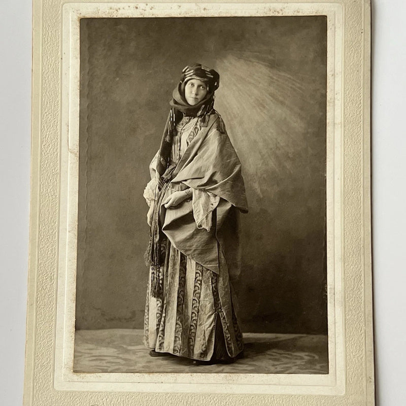 Antique Photograph Board Beautiful Woman Actress Middle Eastern Niagara Falls NY Model