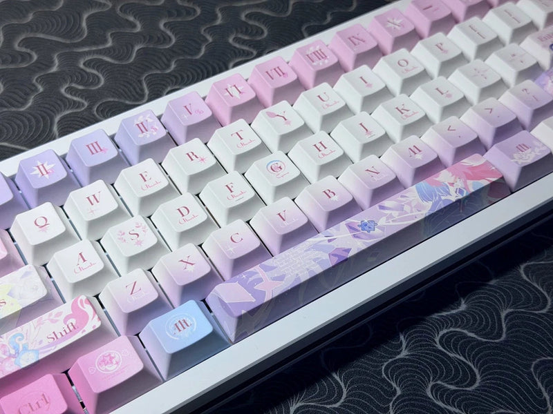 Honkai Star Rail Cyrene 120 Keycaps Cherry MOA PBT Keys Dye-sub for Cherry MX Model