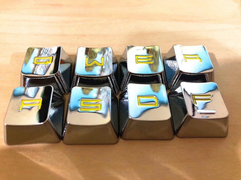 12 Key Zinc-Aluminum Alloy Gaming Keycap WASD Keycaps for MX Mechanical Keyboard Model