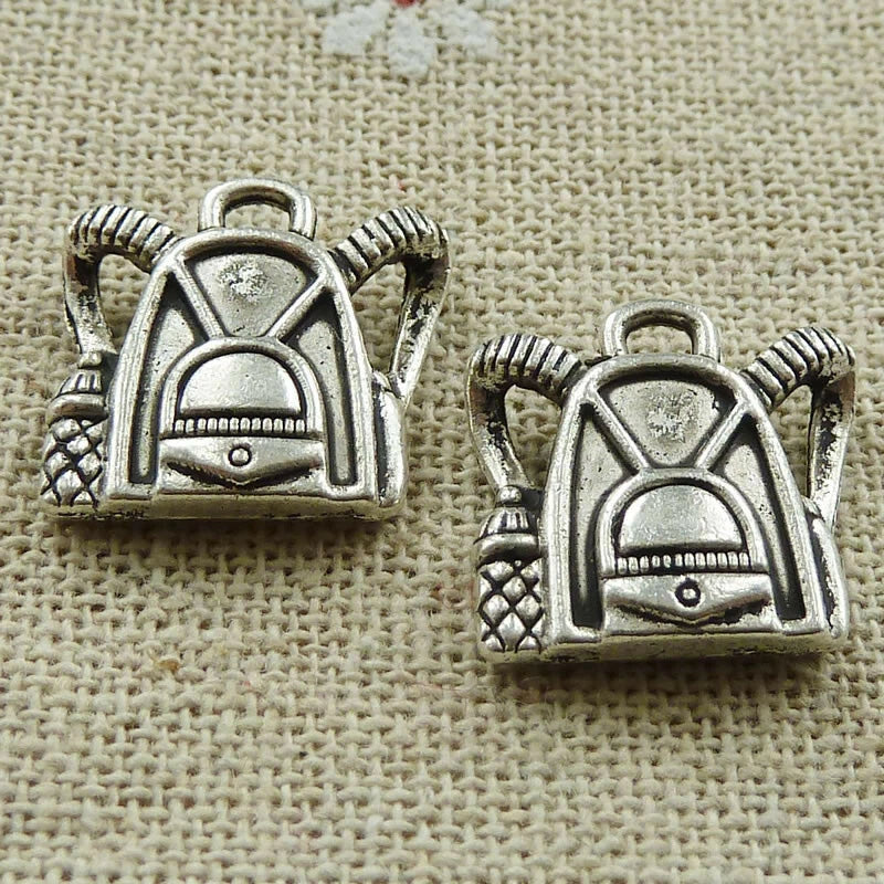 Free Ship 110 pcs tibetan silver schoolbag charms 16x16mm L-443 Charms