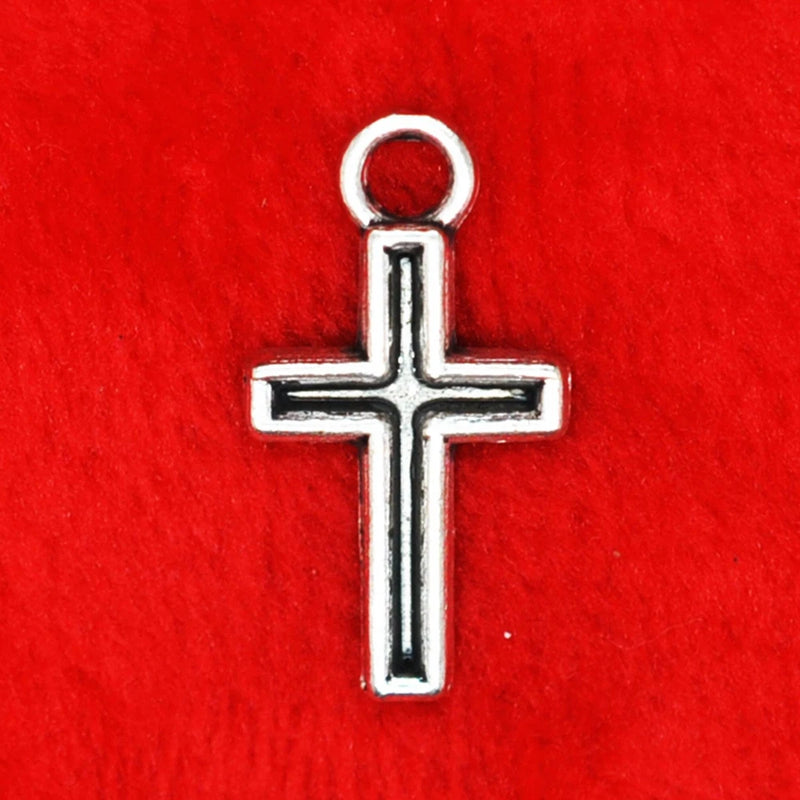 10 x Tibetan Silver Halloween Cute Cross Charm Pendant Beading Jewelry Making Charms