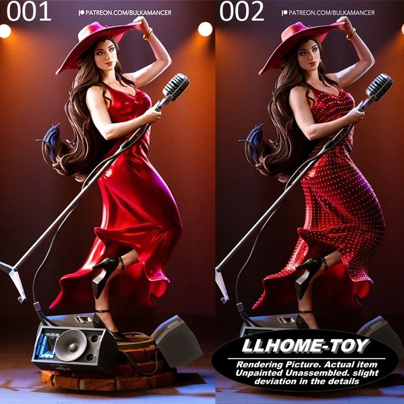 1/6 Beauty Lady singing 2 Ver 3D Print Model Unpainted Unassembled GK figure Model