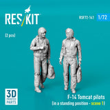 F-14 Tomcat pilots in a standing position scene 1 2 pcs 1/72 Reskit RSF72-0141 Model