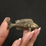 Solid Brass Fish for Display Figurine Small Statue Home Ornament Collectibles Model