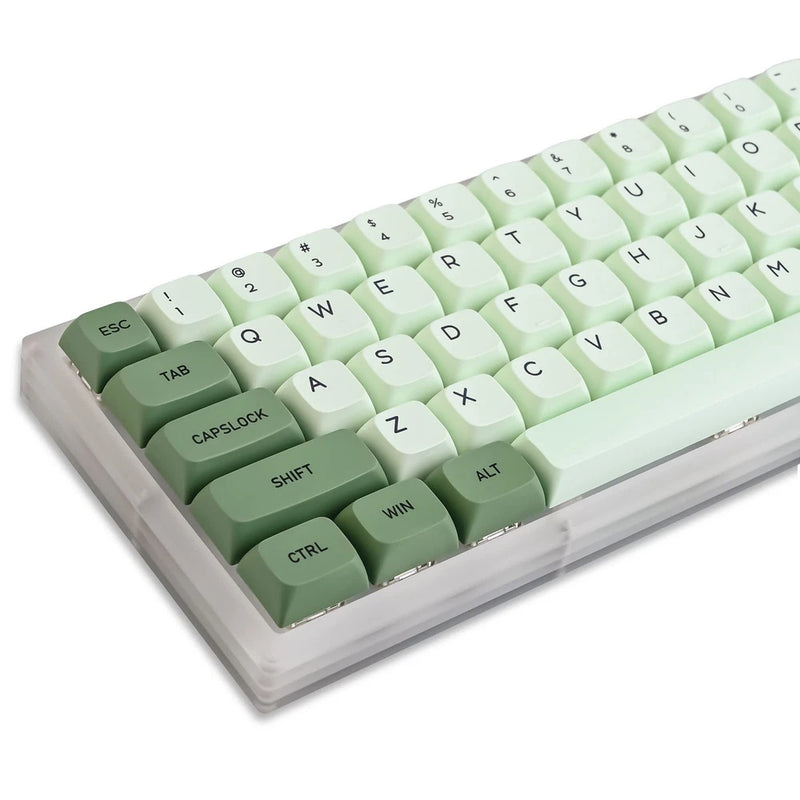 Matcha Keycaps PBT 122Key Green Gaming Set XDA Profile DyeSub ANSI MX Caps Model
