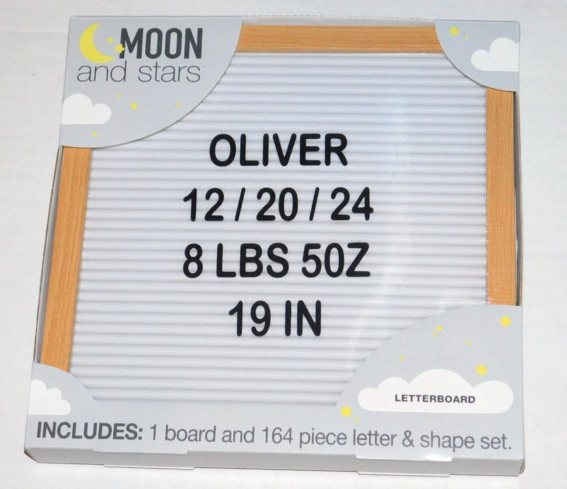 Infant Baby Letterboard Board and 164 Piece Letters Numbers Shapes Photo Prop Model