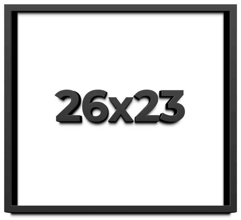 26x23 Shadow Box Frame Black | 1 inches Deep Real Wood Contemporary Shadowbox Di Model