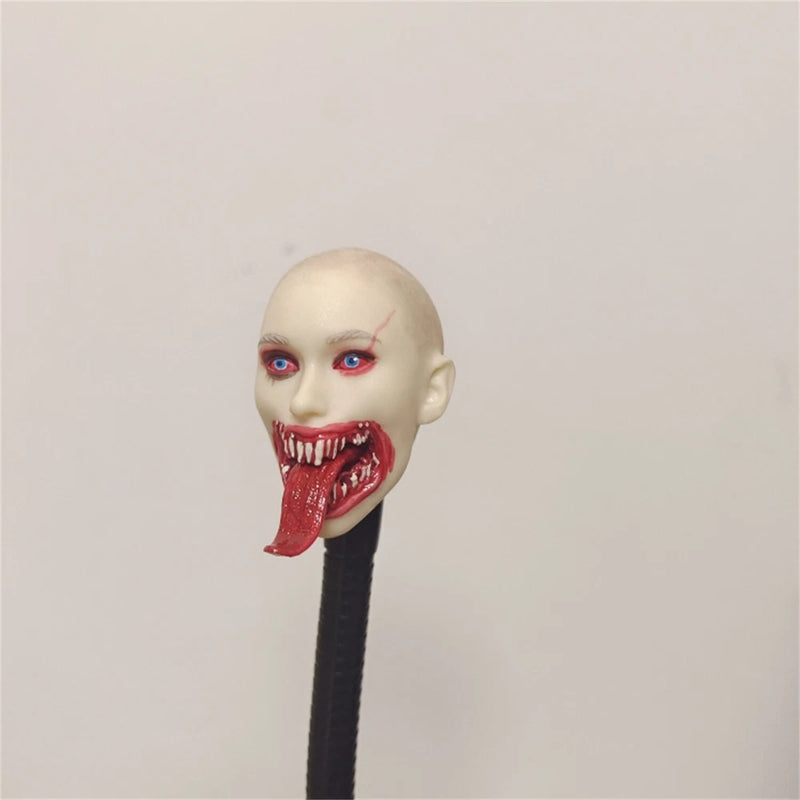 1/6 Female Vampire Blood Mouth Head Carved PVC Model DIY 12" Action Figures Model
