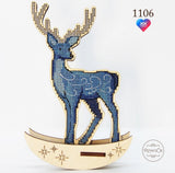 DIY cross stitch kit on wood "Silver Hoof" Model