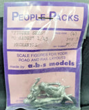PEOPLE PACKS BY A.B.S MODELS 3 MECHANICS W/TIRE WHITE METAL UNPAINTED Model