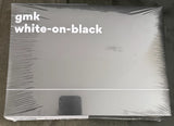 GMK White On Black (WOB) base kit keycaps, genuine made in Germany - NEW sealed Model