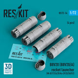 1:72 ResKit RS72-0014 B8V20-A Rocket Launchers Mi-8 Mi-24 4pc 3D Print Model