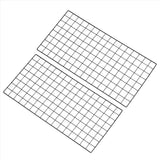 31.5"x16" Wire Grid Panel 2 Pcs Wall Grid Decorative Board Photo Display Black Model