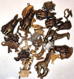 Vintage Stamped Silver/Goldtone Asst. Animal Charm  Findings small Lot AAA Charms