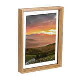 Floating Frame, 12 x 8 Inch Wood Picture Frame, Wood Tone Model