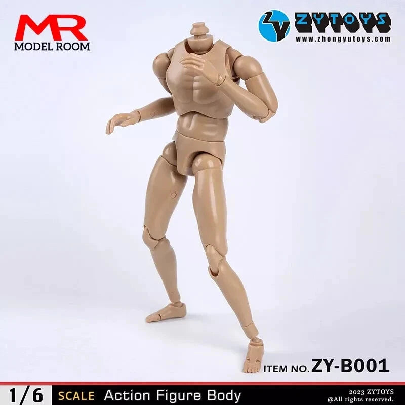 ZYTOYS 1/6 B001 Narrow Shoulder Action Figure 12in Male Soldier Joint Body Model Model