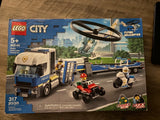LEGO City Police Helicopter Transport 60244 Building Kit Playset Model