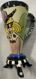 Decorative Figurine Resin Character Art With Black Striped Stand Model