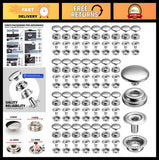 Marine Grade Stainless Steel Snap Kit - 15mm Fasteners for Canvas, Fabric & DIY Model