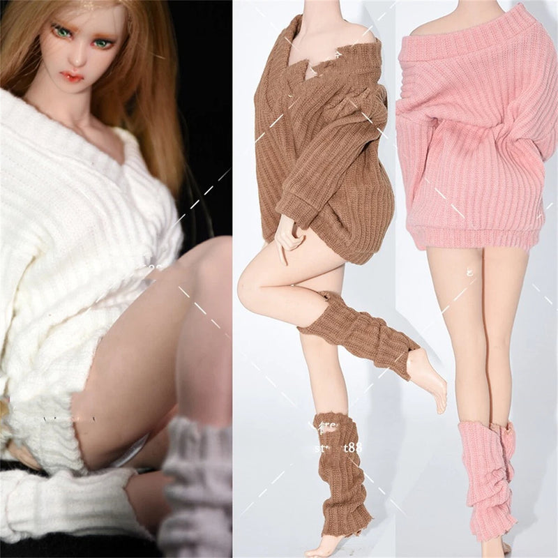 1/6 knitted Sweater Long Sleeveless  Female clothing Model   For 12"  Figure Model