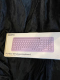 NORTH Full Size Wireless Keyboard Purple Round Keycaps QWERTY English 105 Model