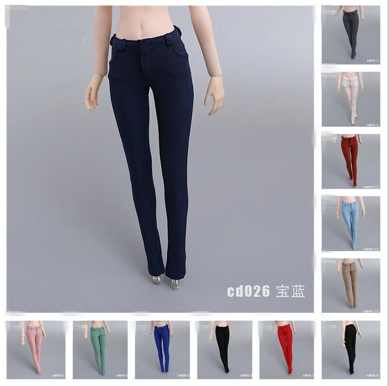 1/6th Female Soldier Stretch Tight Pencil Pants Model for 12" Doll Model
