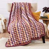 Herrschners? Amber Glow Mosaic Throw Crochet Kit Model