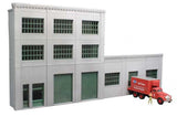Lunde Studios QBHOMP4 HO 3-Story Wall w/Doors, Dock & Office Entry Building Kit Model