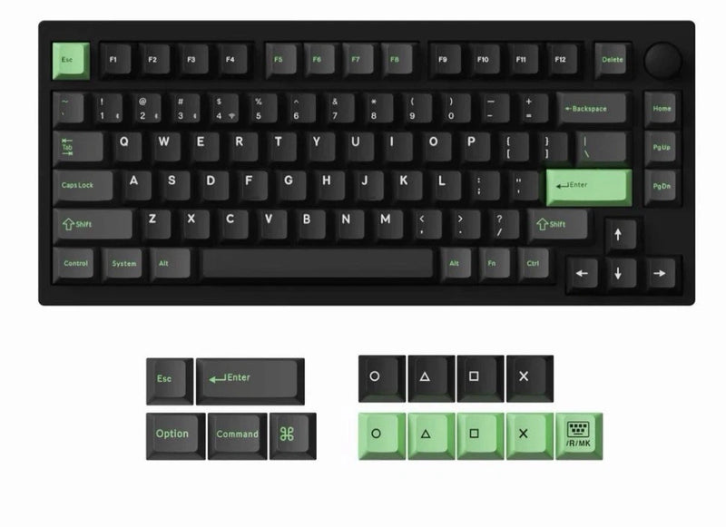 Lemokey P1 HE 75% Wireless Magnetic Switch Gaming Keyboard Black/Green Model