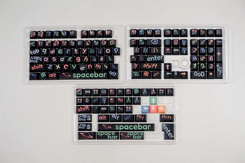 Big Legends Black Colorful Cherry Profile PBT Dye Subs Keycap Set Model
