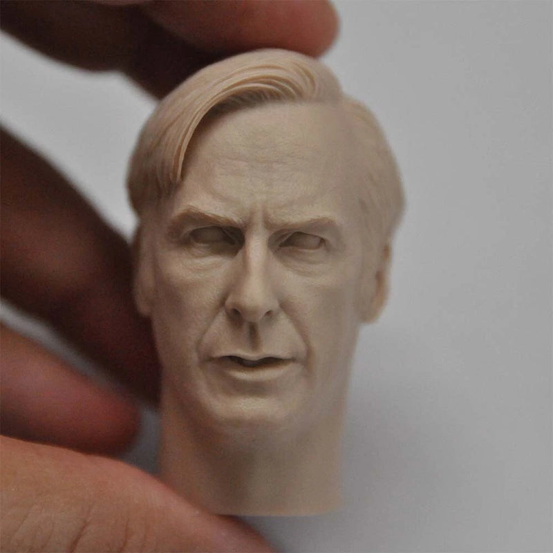 1/6 Scale Unpainted Lawyer Saul Head Carving Model Toys Model