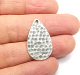 5 Pcs Silver Teardrop Charms, Antique Silver Plated Boho Charm 29x18mm G35103 Charms